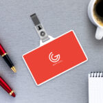 Top View of an ID Card Mockup