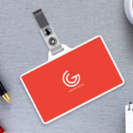 Top View of an ID Card Mockup