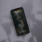 Top View of an iPhone 12 Pro Screen Mockup