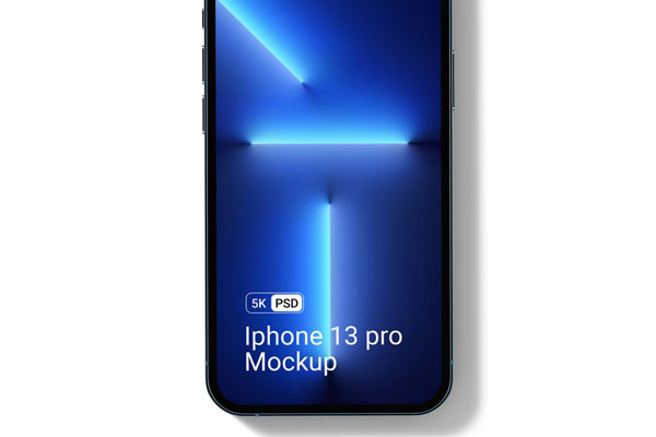 Top View of an iPhone 13 Pro Mockup