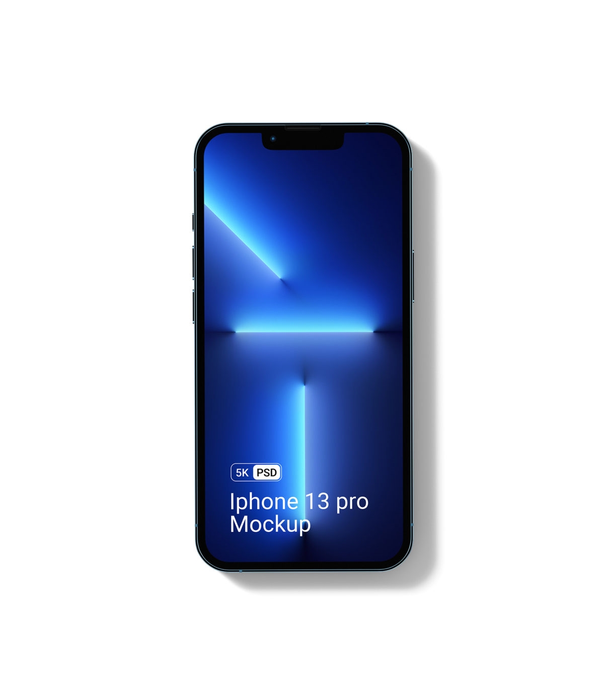 Top View of an iPhone 13 Pro Mockup FREE PSD