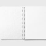 Top View of an Open Wiry Notebook Mockup