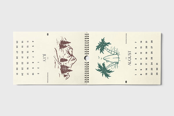 Top View of Big Open Calendar Mockup mockup preview