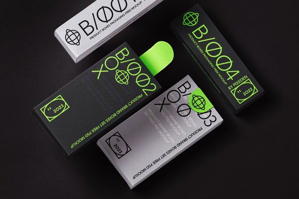 Top View of Boxes Branding Mockup