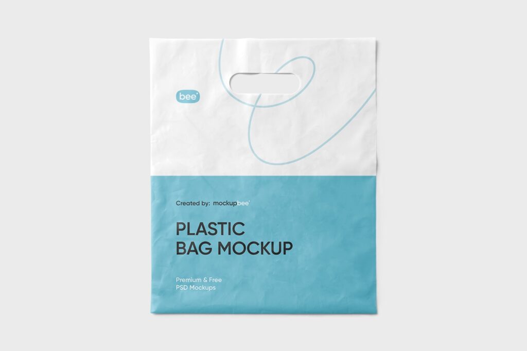 Top View of Carrier Plastic Bag Mockup