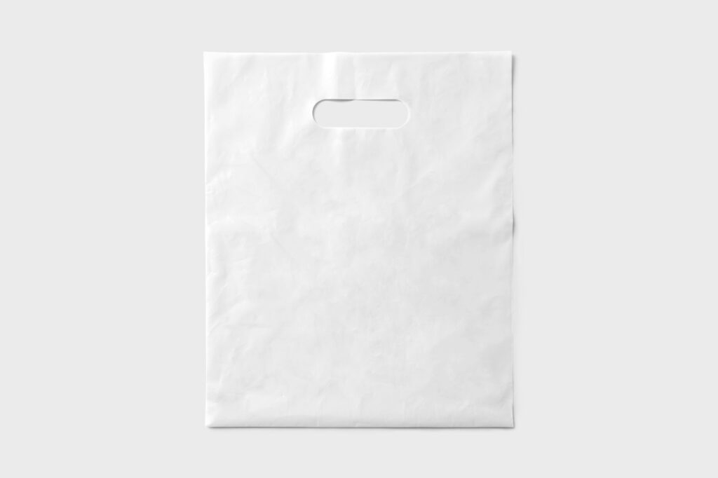 Top View of Carrier Plastic Bag Mockup