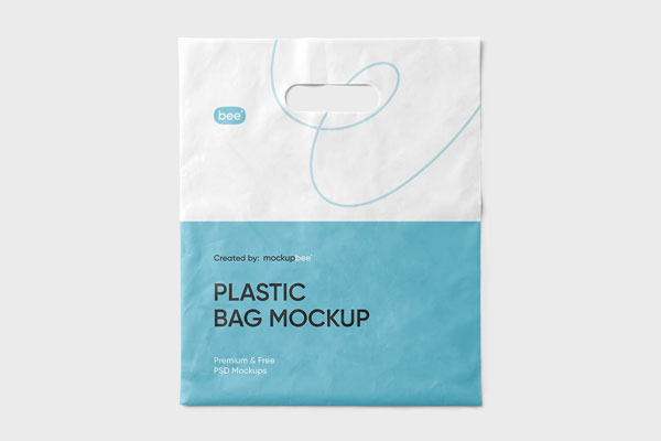 Top View of Carrier Plastic Bag Mockup