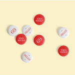 Top View of Circular Tokens Mockup
