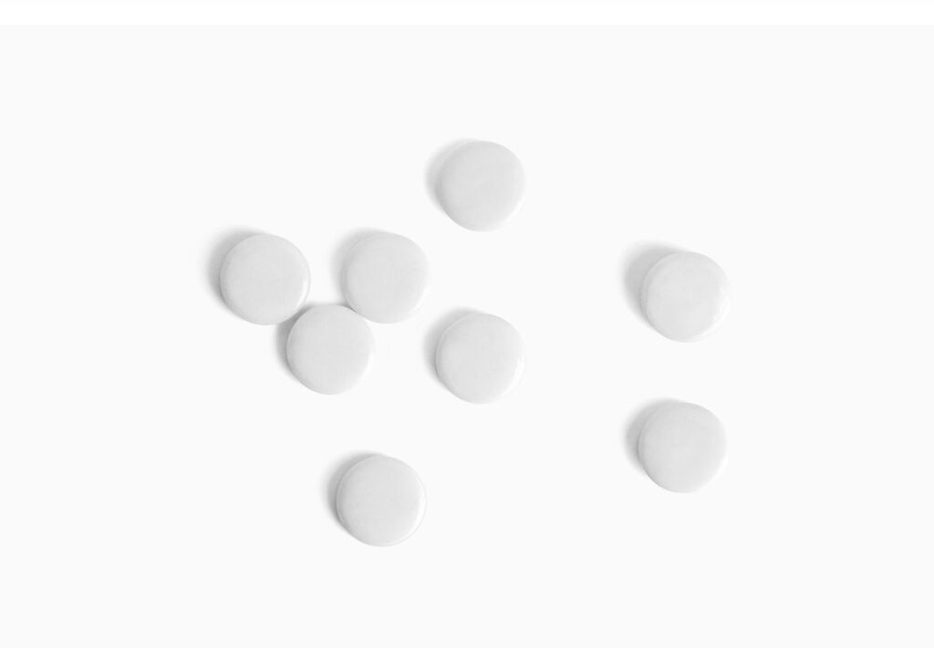 Top View of Circular Tokens Mockup
