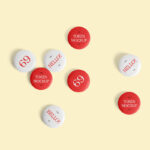 Top View of Circular Tokens Mockup