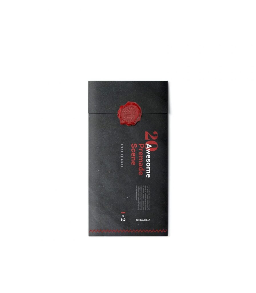 Top View of Classic Closed Envelope Mockup