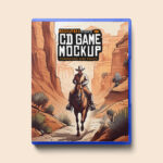 Top View of Closed CD Game Box Mockup