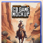 Top View of Closed CD Game Box Mockup