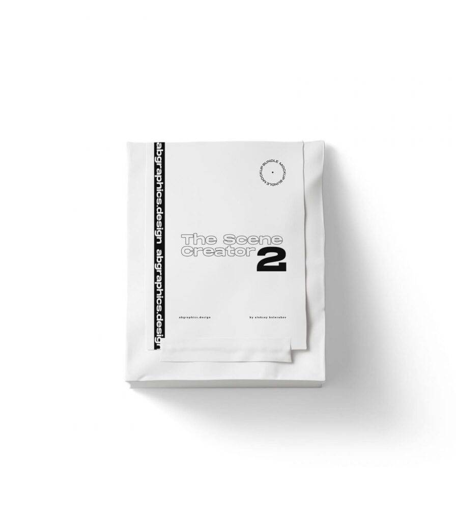 Top View of Closed Paper Envelope Mockup