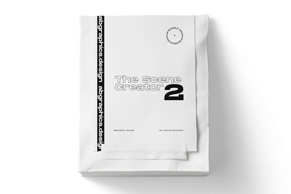 Top View of Closed Paper Envelope Mockup