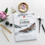 Top View of Creative Letter Size Texture Paper Mockup