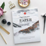 Top View of Creative Letter Size Texture Paper Mockup