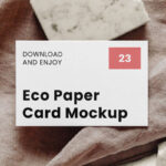 Top View of Eco Business Card Mockup on Stones