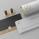 Top View of Stationery Mockup Showcasing Envelope