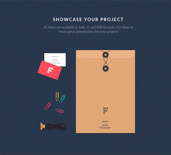 Top View of Flat Stationery Items Mockups