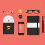 Top View of Flat Stationery Items Mockups