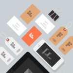 Top View of Flat Stationery Items Mockups