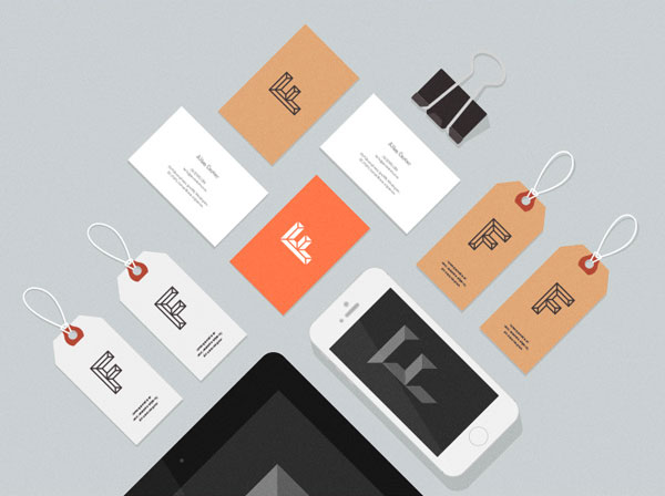 Top View of Flat Stationery Items Mockups