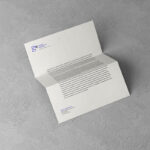 Top View of Foldable Simple A4 Letterhead Mockup