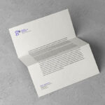 Top View of Foldable Simple A4 Letterhead Mockup