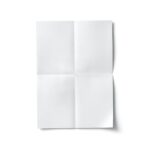 Top View of Folded Paper Mockup