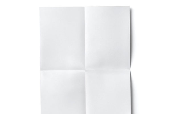 Top View of Folded Paper Mockup