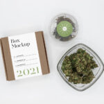 Top view of Gift Package Set Mockup