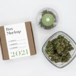 Top view of Gift Package Set Mockup