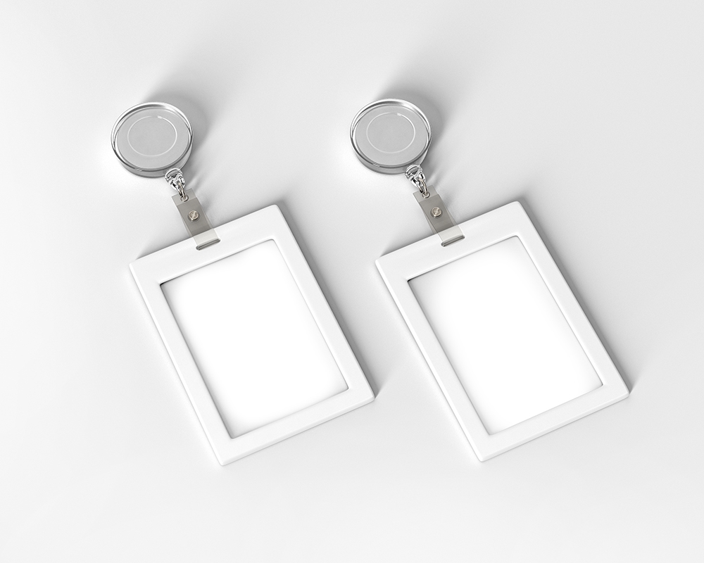 Top View of ID Card Holder Mockup
