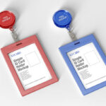 Top View of ID Card Holder Mockup