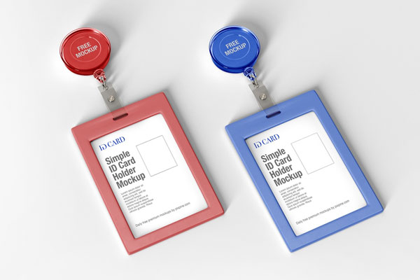 Top View of ID Card Holder Mockup