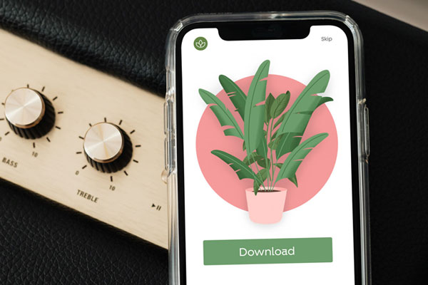 Top View of iPhone XS Mockup with Clear Frame