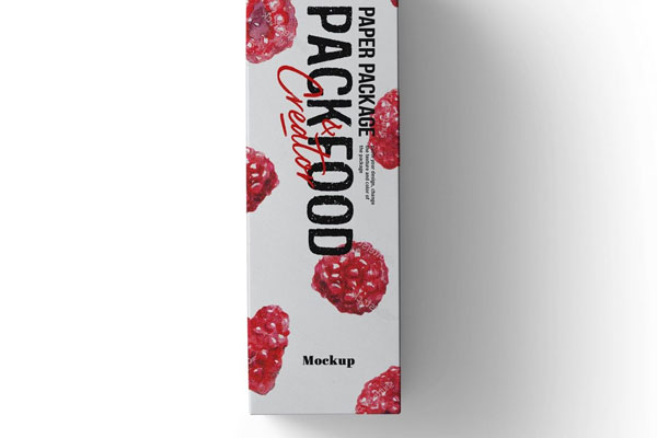 Top View of Juice Paper Package Mockup