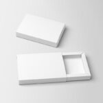 Top View of Kraft Paper Slide Box Mockup
