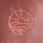 Top View of Leather Debossed Logo Mockup