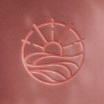 Top View of Leather Debossed Logo Mockup