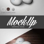 Top View of Marking Eggs Mockup