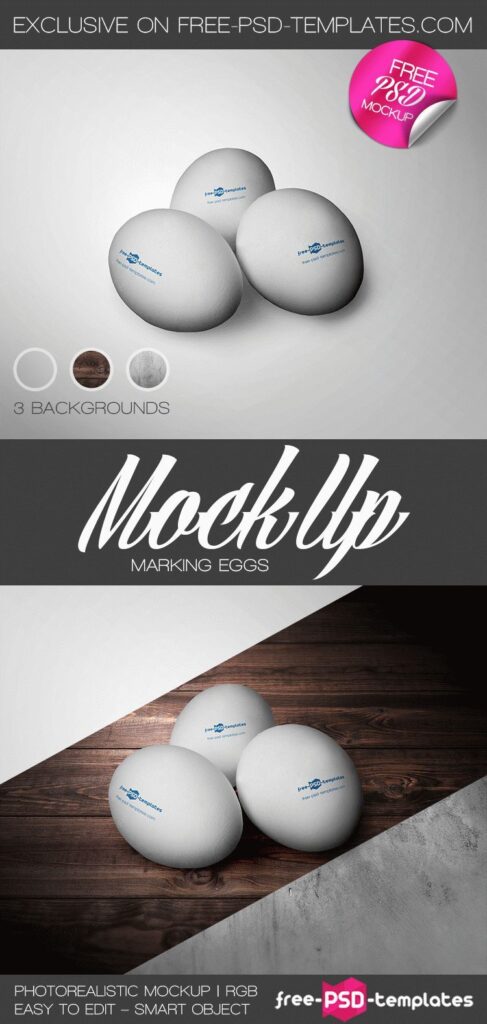 Top View of Marking Eggs Mockup