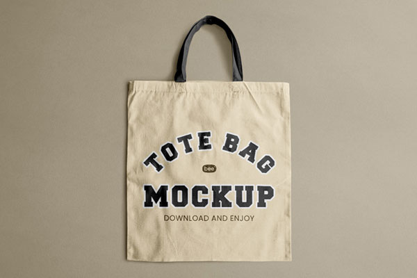 Top View of Material Shopping Bag Mockup