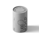 Top View of Minimal Paper Tube Mockup