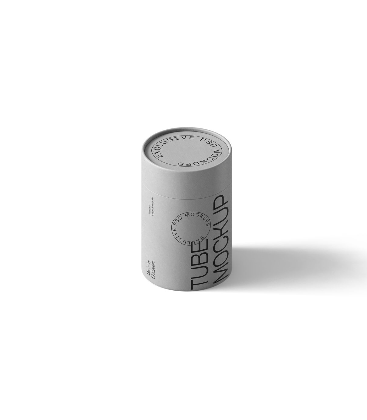 Top View of Minimal Paper Tube Mockup FREE PSD