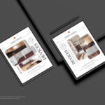 Top View of Modern Branding Devices Website Mockup