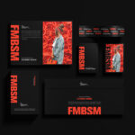 Top View of Modern Branding Stationery Mockup Set