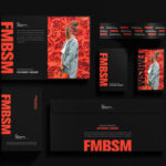 Top View of Modern Branding Stationery Mockup Set
