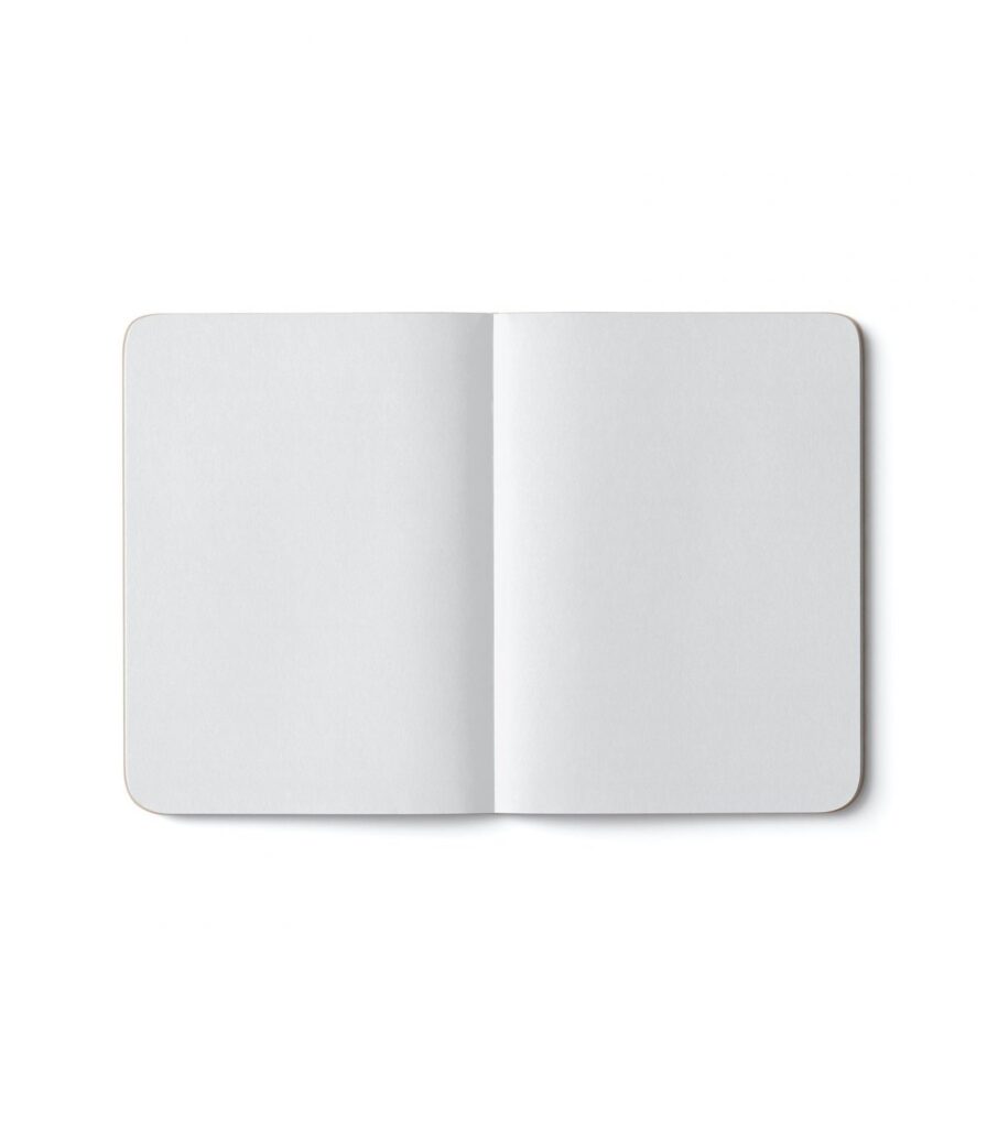 Top View of Neat Open Notepad Mockup